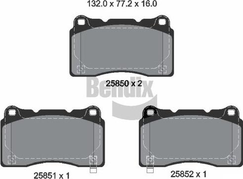 BENDIX Braking BPD2315 - Гальмівні колодки, дискові гальма autozip.com.ua