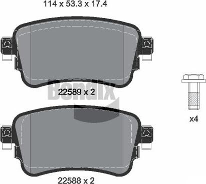 BENDIX Braking BPD2310 - Гальмівні колодки, дискові гальма autozip.com.ua