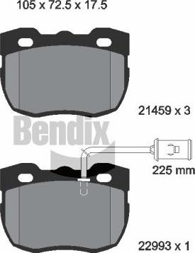 BENDIX Braking BPD2312 - Гальмівні колодки, дискові гальма autozip.com.ua