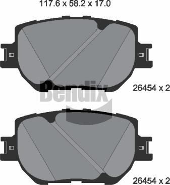 BENDIX Braking BPD2380 - Гальмівні колодки, дискові гальма autozip.com.ua