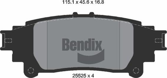 BENDIX Braking BPD2249 - Гальмівні колодки, дискові гальма autozip.com.ua