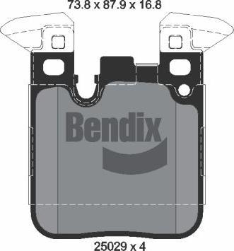 BENDIX Braking BPD2219 - Гальмівні колодки, дискові гальма autozip.com.ua