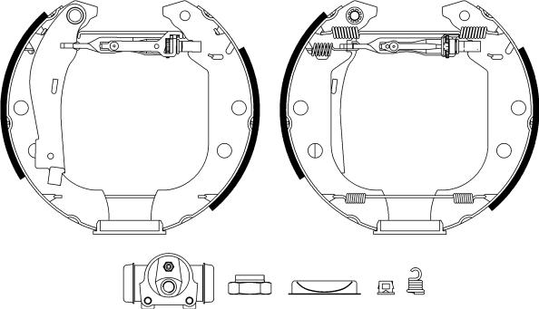 BENDIX Braking BXK2034 - Комплект гальм, барабанний механізм autozip.com.ua