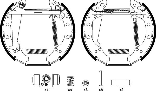 BENDIX Braking BXK7057 - Комплект гальм, барабанний механізм autozip.com.ua