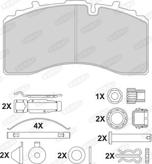 Beral 2919430004152004 - Гальмівні колодки, дискові гальма autozip.com.ua