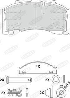 Beral 2917130004245754 - Гальмівні колодки, дискові гальма autozip.com.ua