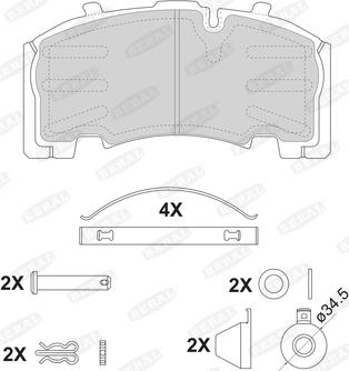 Beral 2926430004145754 - Гальмівні колодки, дискові гальма autozip.com.ua