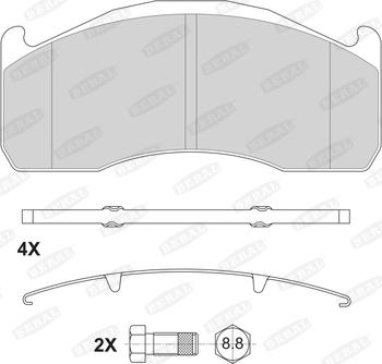 Beral BCV29151TK - Гальмівні колодки, дискові гальма autozip.com.ua