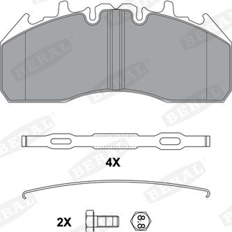 Beral BCV29174TK - Гальмівні колодки, дискові гальма autozip.com.ua
