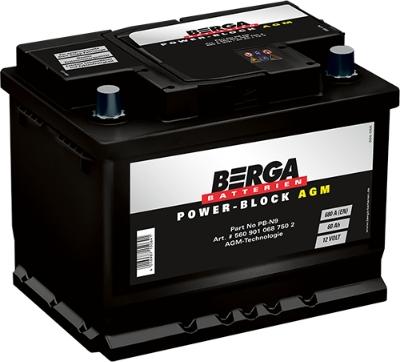 BERGA 5609010687502 - Стартерна акумуляторна батарея, АКБ autozip.com.ua