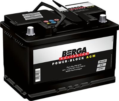 BERGA 5709010767502 - Стартерна акумуляторна батарея, АКБ autozip.com.ua