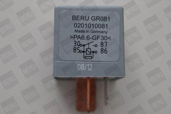 BERU GR081 - Реле, система розжарювання autozip.com.ua