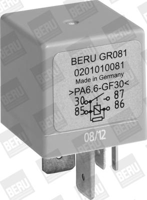 BERU GR081 - Реле, система розжарювання autozip.com.ua