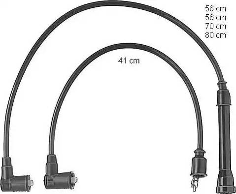 BorgWarner (BERU) ZEF405 - Комплект проводів запалювання autozip.com.ua