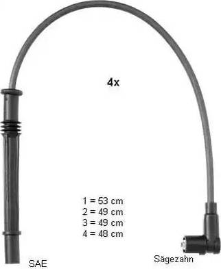 BorgWarner (BERU) ZEF1604 - Комплект проводів запалювання autozip.com.ua