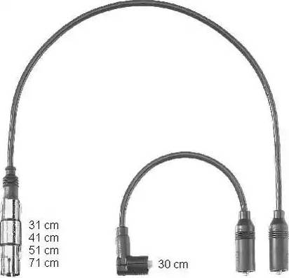 BorgWarner (BERU) ZEF1223 - Комплект проводів запалювання autozip.com.ua