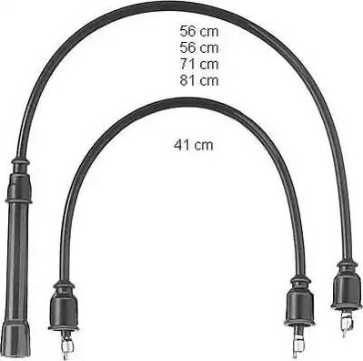 BorgWarner (BERU) ZEF351 - Комплект проводів запалювання autozip.com.ua