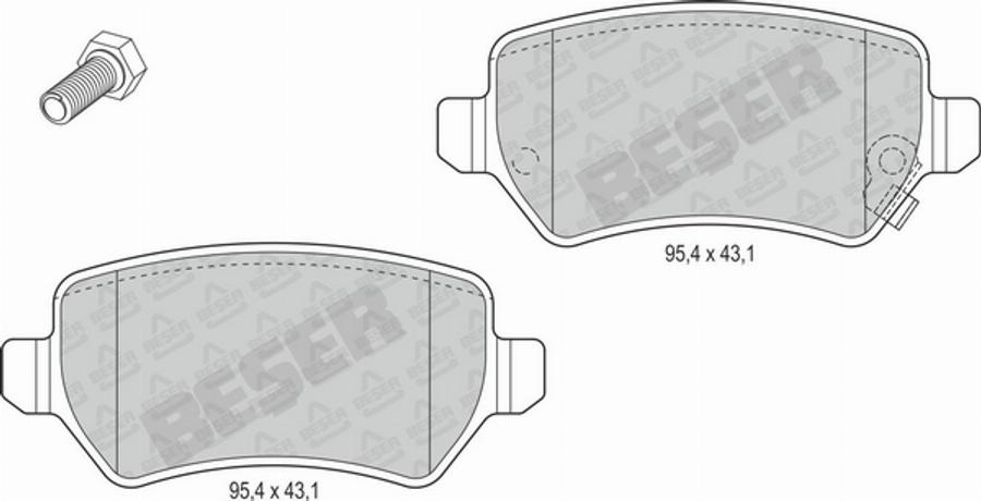 Beser 4040 - Гальмівні колодки, дискові гальма autozip.com.ua