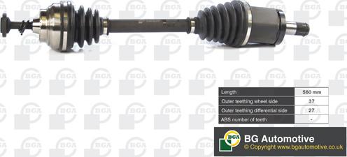 BGA DS0903L - Приводний вал autozip.com.ua