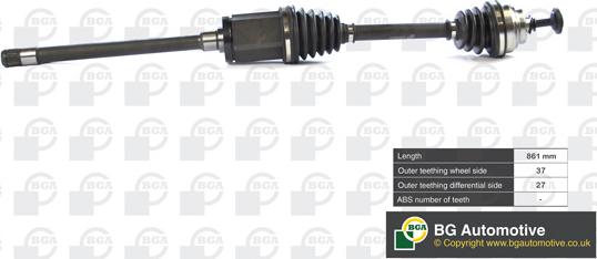 BGA DS0903R - Приводний вал autozip.com.ua
