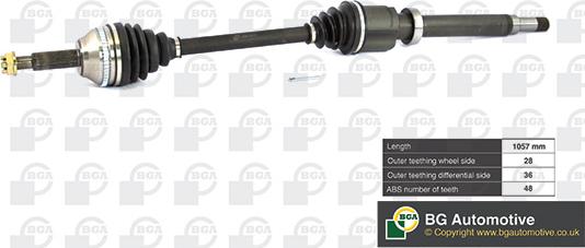 BGA DS2351RA - Приводний вал autozip.com.ua