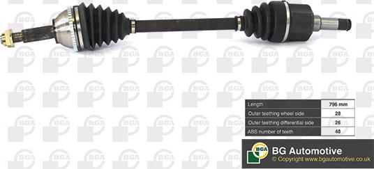 BGA DS2320LA - Приводний вал autozip.com.ua