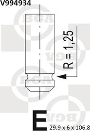 BGA V994934 - Випускний клапан autozip.com.ua