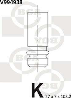 BGA V994938 - Випускний клапан autozip.com.ua