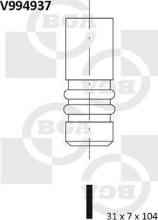BGA V994937 - Впускний клапан autozip.com.ua