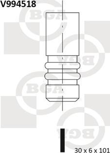 BGA V994518 - Випускний клапан autozip.com.ua