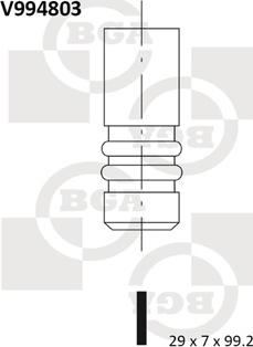 BGA V994803 - Випускний клапан autozip.com.ua