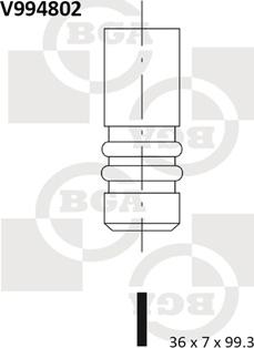BGA V994802 - Впускний клапан autozip.com.ua