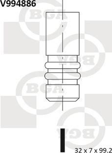 BGA V994886 - Впускний клапан autozip.com.ua