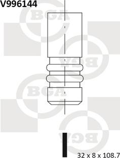 BGA V996144 - Випускний клапан autozip.com.ua