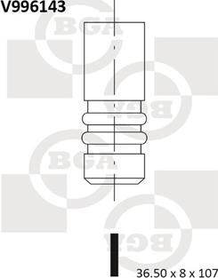 BGA V996143 - Впускний клапан autozip.com.ua