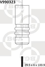 BGA V990323 - Впускний клапан autozip.com.ua