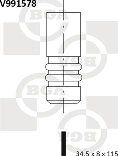 BGA V991578 - Випускний клапан autozip.com.ua