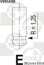 BGA V991698 - Випускний клапан autozip.com.ua