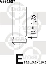 BGA V991607 - Впускний клапан autozip.com.ua