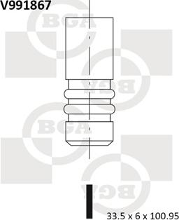 BGA V991867 - Впускний клапан autozip.com.ua