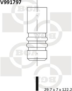 BGA V991797 - Впускний клапан autozip.com.ua