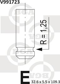 BGA V991723 - Впускний клапан autozip.com.ua