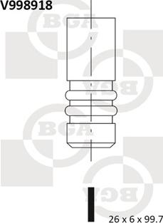 BGA V998918 - Впускний клапан autozip.com.ua