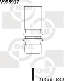 BGA V998917 - Випускний клапан autozip.com.ua