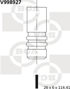 BGA V998927 - Випускний клапан autozip.com.ua