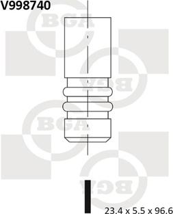 BGA V998740 - Випускний клапан autozip.com.ua