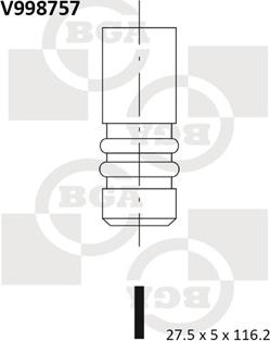 BGA V998757 - Випускний клапан autozip.com.ua