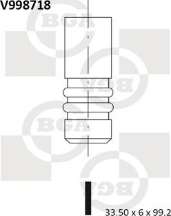 BGA V998718 - Впускний клапан autozip.com.ua