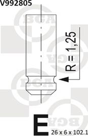 BGA V992805 - Випускний клапан autozip.com.ua