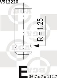 BGA V912220 - Впускний клапан autozip.com.ua